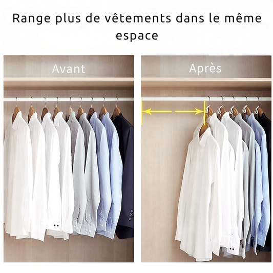 Le Gagne-Place™ – Organisateur de cintres vertical