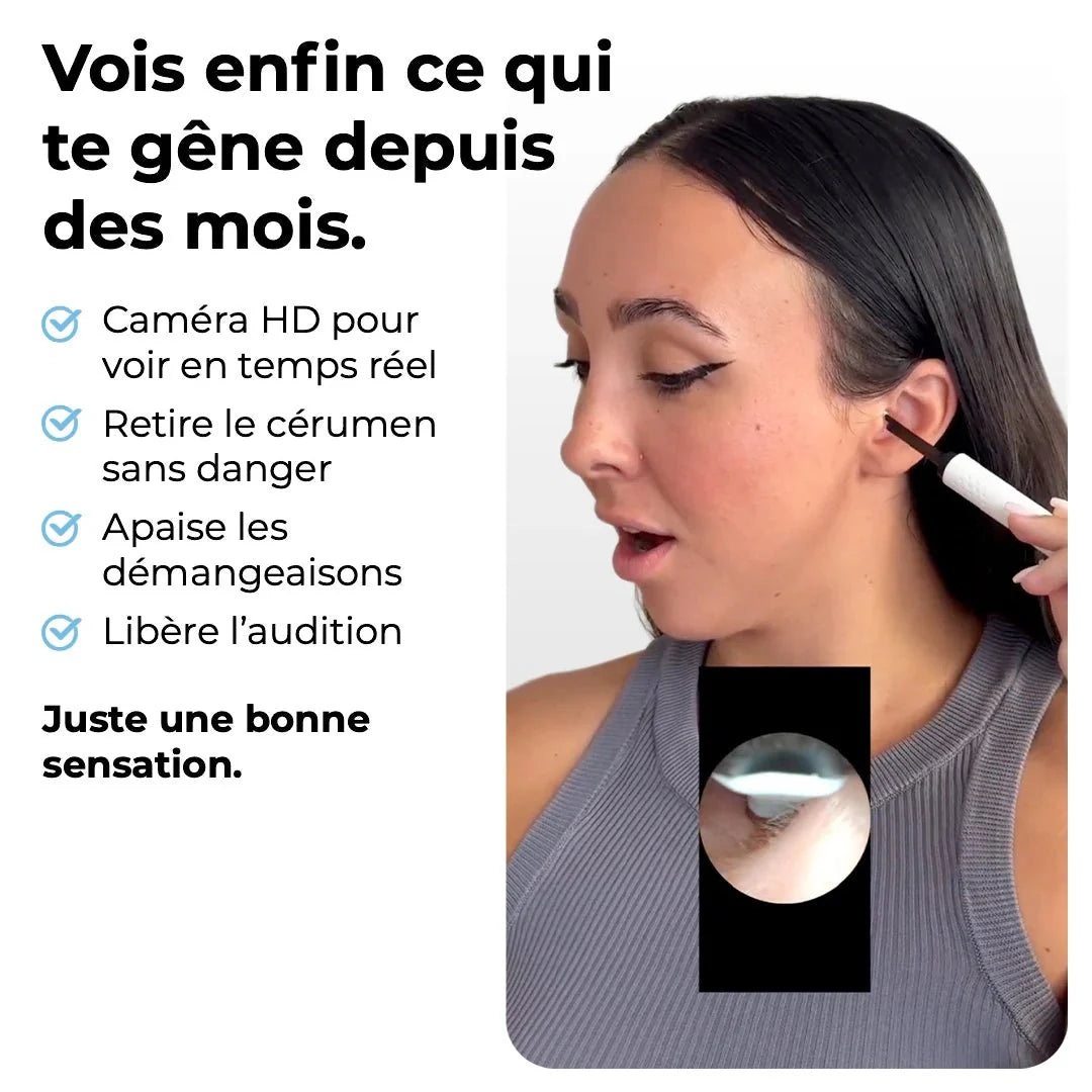 OreilleClair™ – Nettoyeur d’oreille avec caméra HD