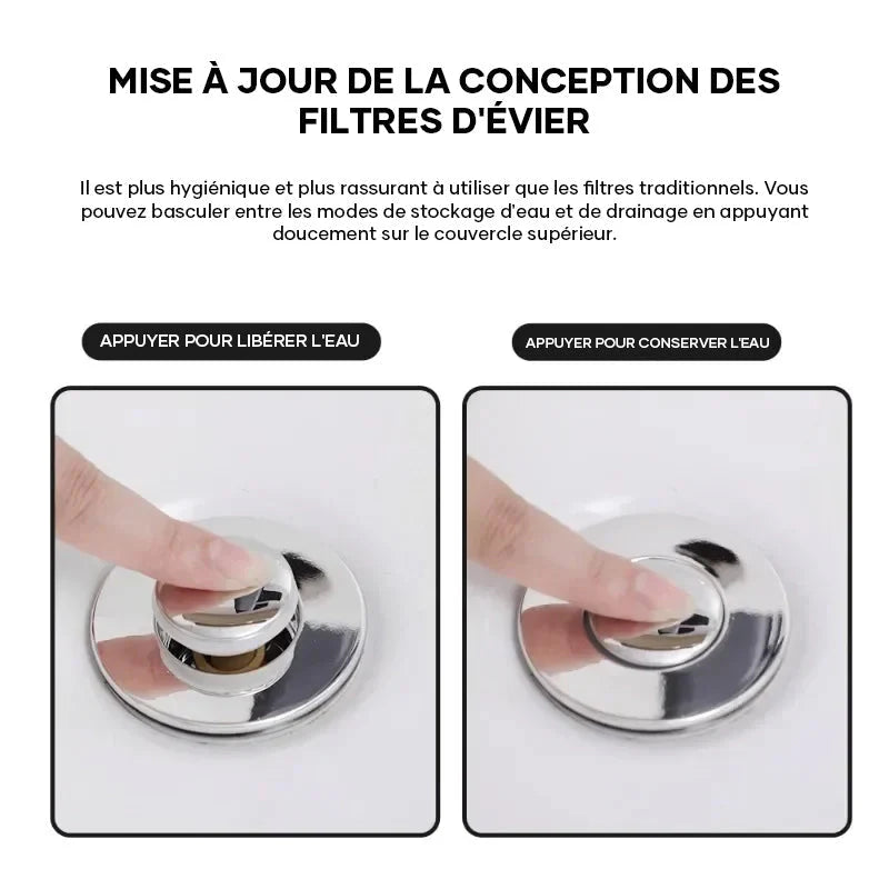 Le Stop-Bouchon™ – Filtre d’évier anti-bouchage