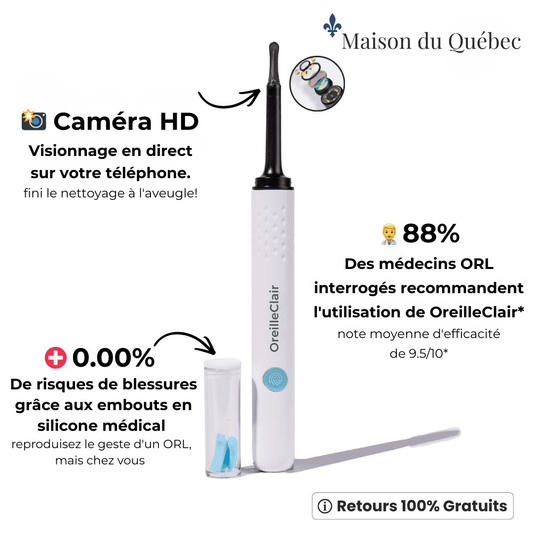 OreilleClair™ – Nettoyeur d’oreille avec caméra HD