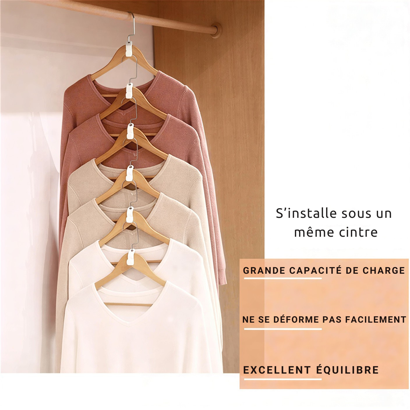 Le Gagne-Place™ – Organisateur de cintres vertical