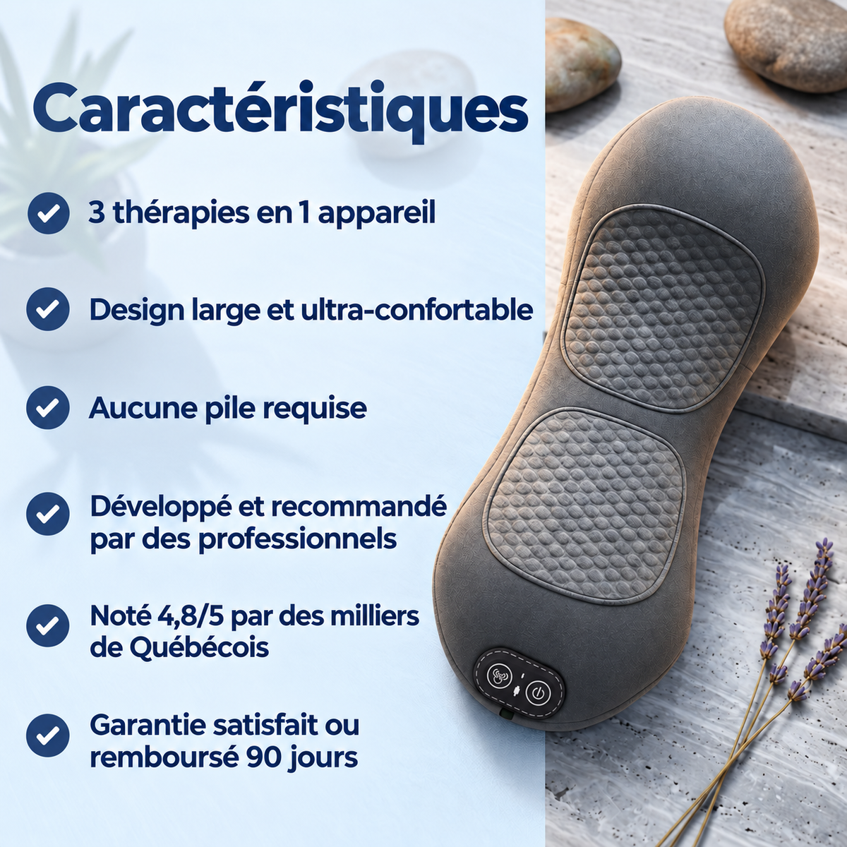 DosRelax® — Masseur de dos 3‑en‑1