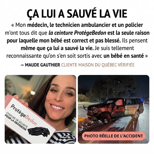 ProtègeBedon™ – La ceinture qui protège votre ventre et bébé en voiture