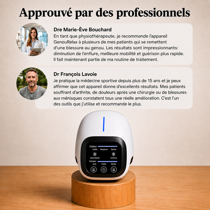 GenouRelax® – Masseur chauffant 3-en-1