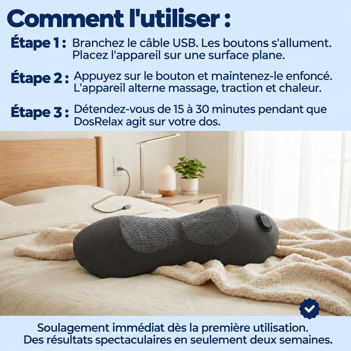 DosRelax® — Masseur de dos 3‑en‑1