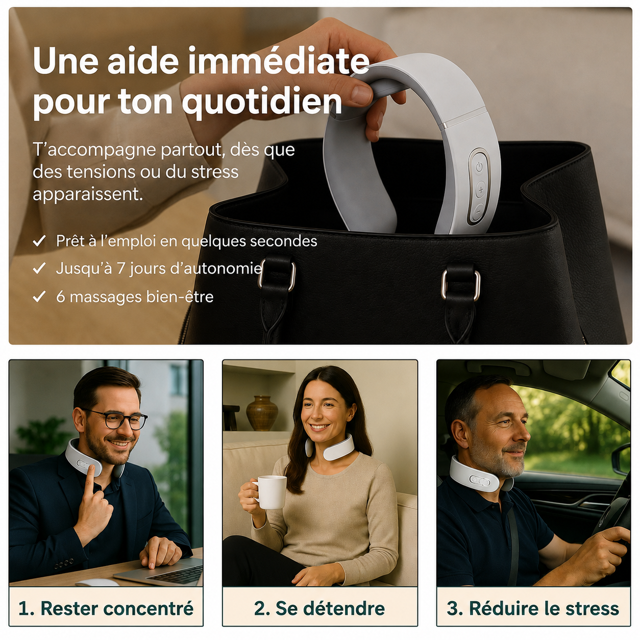 NeuroRelax® – Technologie de relaxation 3-en-1