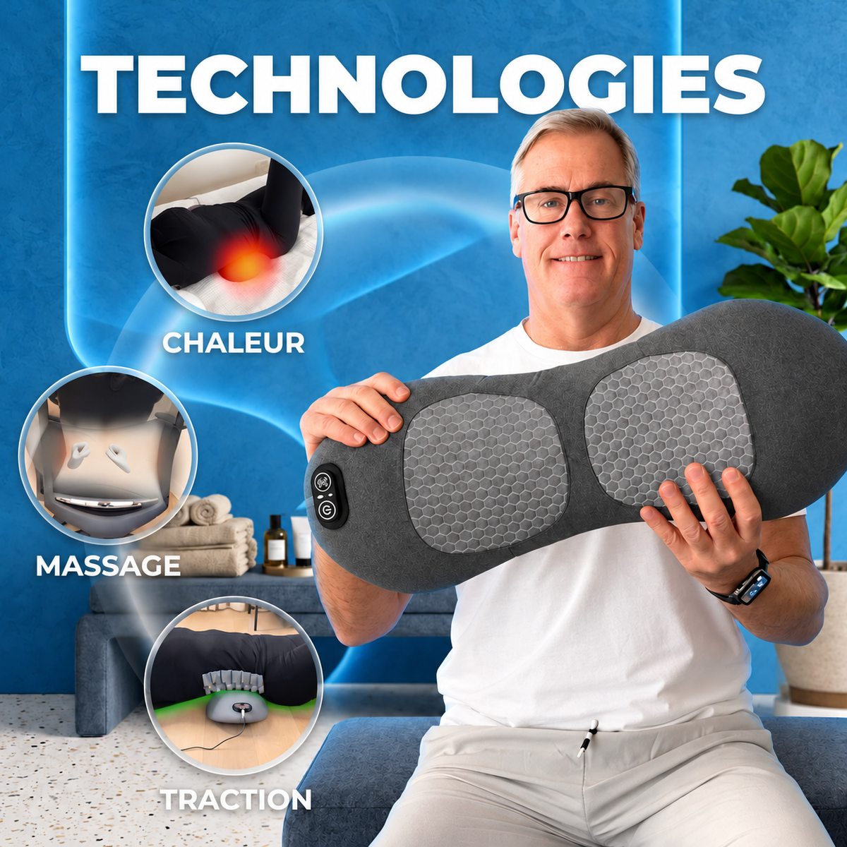 DosRelax® — Masseur de dos 3‑en‑1