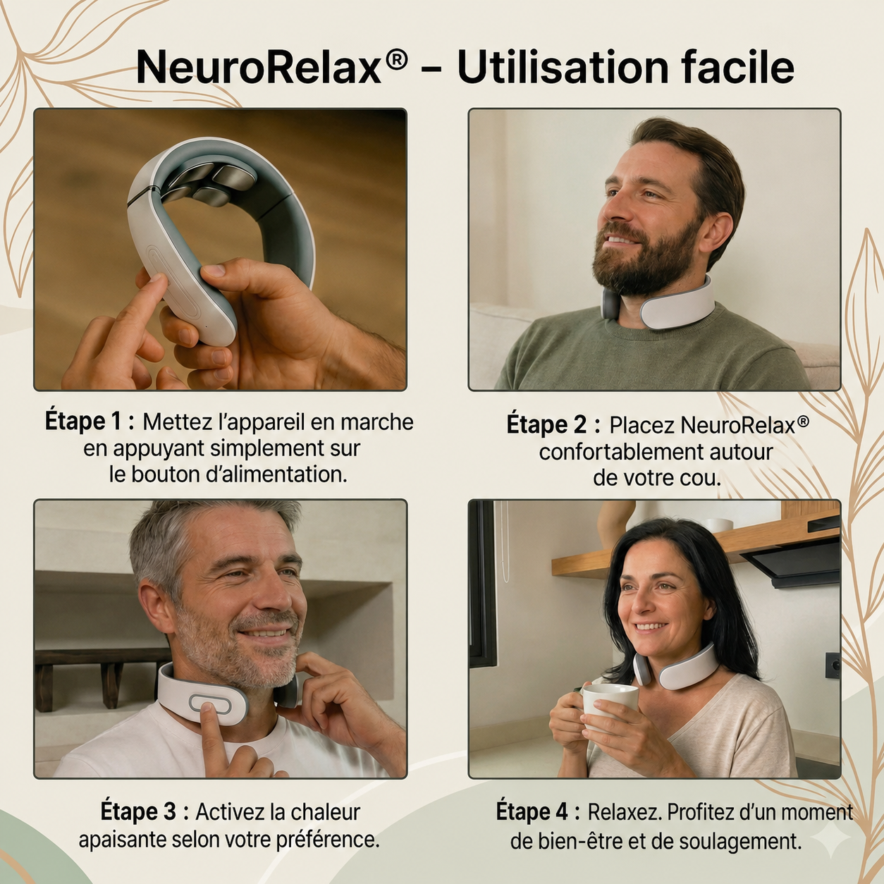 NeuroRelax® – Technologie de relaxation 3-en-1