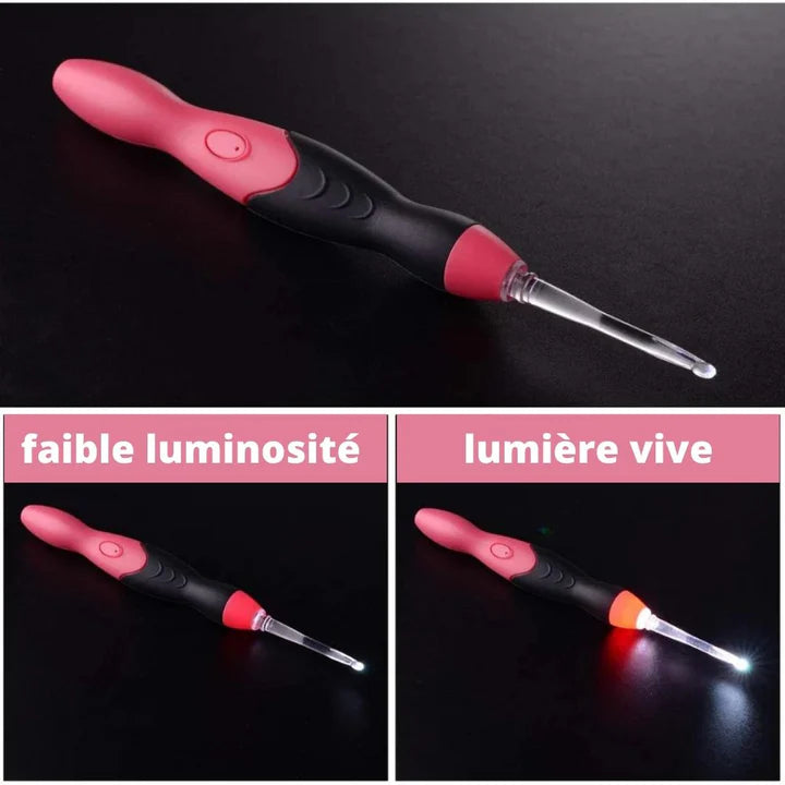 LumiCrochet™ – Kit de 9 Crochets lumineux DEL rechargeables
