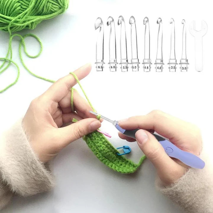 LumiCrochet™ – Kit de 9 Crochets lumineux DEL rechargeables
