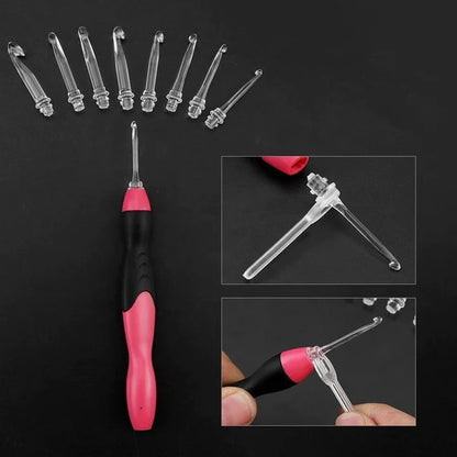 LumiCrochet™ – Kit de 9 Crochets lumineux DEL rechargeables